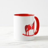Skandinavisches Weihnachtspferd Tasse (VorderseiteRechts)