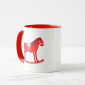 Skandinavisches Weihnachtspferd Tasse (Vorderseite Links)