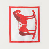 Skandinavisches Weihnachtspferd Wandteppich (Vorderseite)