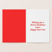 Skandinavisches Weihnachtsrockpferd Custom Folienkarte (Innenseite)