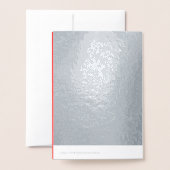 Skandinavisches Weihnachtsrockpferd Custom Folienkarte (Rückseite mit Umschlag)