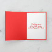 Skandinavisches Weihnachtsrockpferd Custom Karte (Innenseite)