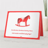 Skandinavisches Weihnachtsrockpferd Custom Karte (Rückseite)