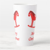 Skandinavisches Weihnachtsrockpferd Custom Milchtasse (Vorderseite)