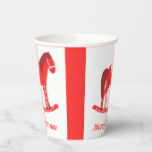 Skandinavisches Weihnachtsrockpferd Custom Pappbecher (Links)