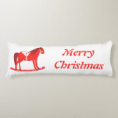Skandinavisches Weihnachtsrockpferd Custom Seitenschläferkissen (Vorderseite)