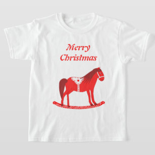 Skandinavisches Weihnachtsrockpferd Custom T-Shirt