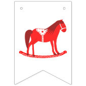 Skandinavisches Weihnachtsrockpferd Custom Wimpelkette (Erste Fahne)
