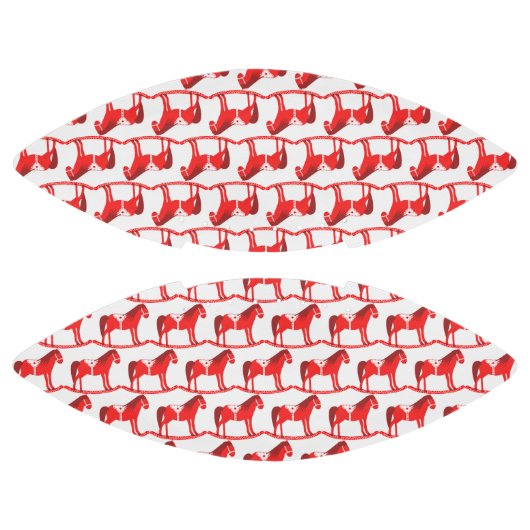 Skandinavisches Weihnachtsrockpferd Gemustert Football (Paneele)