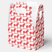 Skandinavisches Weihnachtsrockpferd Gemustert Geschenkschachtel (Geöffnet)
