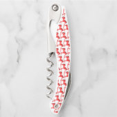 Skandinavisches Weihnachtsrockpferd Gemustert Kellnermesser (Vorderseite)