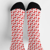 Skandinavisches Weihnachtsrockpferd Gemustert Socken (Oben)
