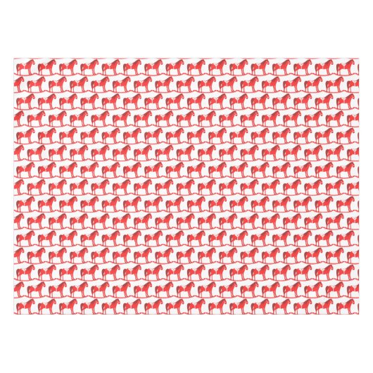 Skandinavisches Weihnachtsrockpferd Gemustert Tischdecke (Vorderseite (Horizontal))