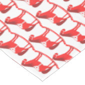 Skandinavisches Weihnachtsrockpferd Gemustert Tischdecke (Schrägansicht)