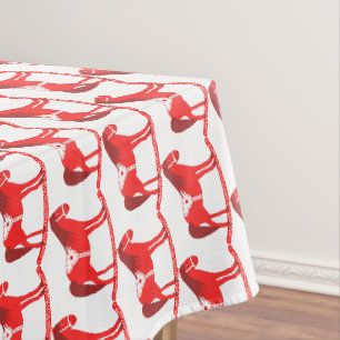 Skandinavisches Weihnachtsrockpferd Gemustert Tischdecke