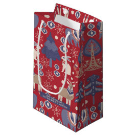 Skandinavisches Weihnachtswald Personalisiert Kleine Geschenktüte