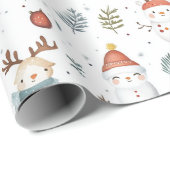 skandinavisches Weihnachtswrapping Paper Geschenkpapier (Rolleneckpunkt)