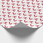 Skandinavisches Weißes Mistletosmuster Weihnachten Geschenkpapier (Ecke)