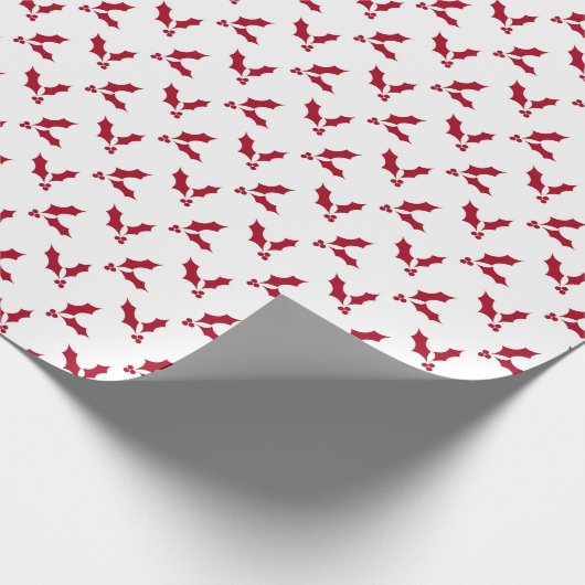 Skandinavisches Weißes Mistletosmuster Weihnachten Geschenkpapier (Ecke)