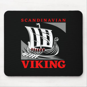 Skandinavisches Wikinger-Schiff Drachenboot Drakka Mousepad