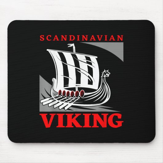 Skandinavisches Wikinger-Schiff Drachenboot Drakka Mousepad (Vorne)