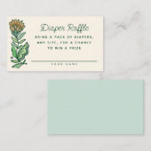 Skandinavisches Windendusche-Windeln-Raffel Begleitkarte (Vorne/Hinten)