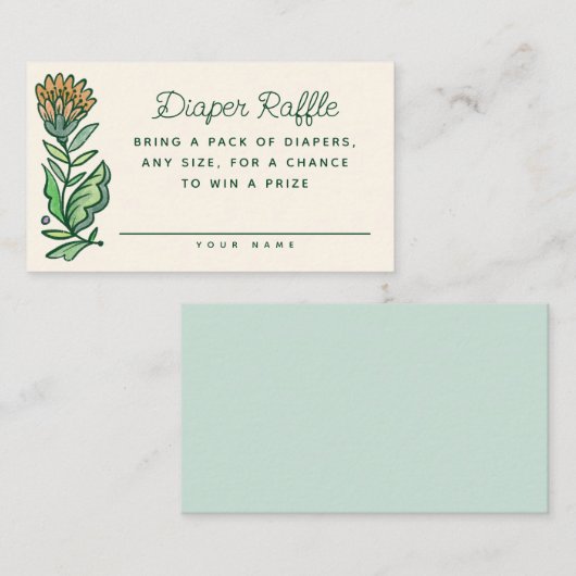 Skandinavisches Windendusche-Windeln-Raffel Begleitkarte (Vorne/Hinten)