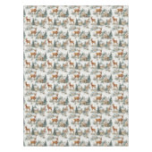 Skandinavisches Winterdorf Rentiertoile Tischdecke (Vorderseite)