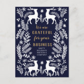 Skandinavisches Winterregengeschäft Feiertagspostkarte (Vorderseite)