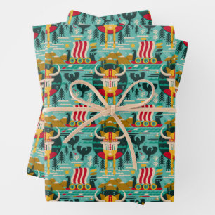 Skandinavisches Wrapping Paper Geschenkpapier Set