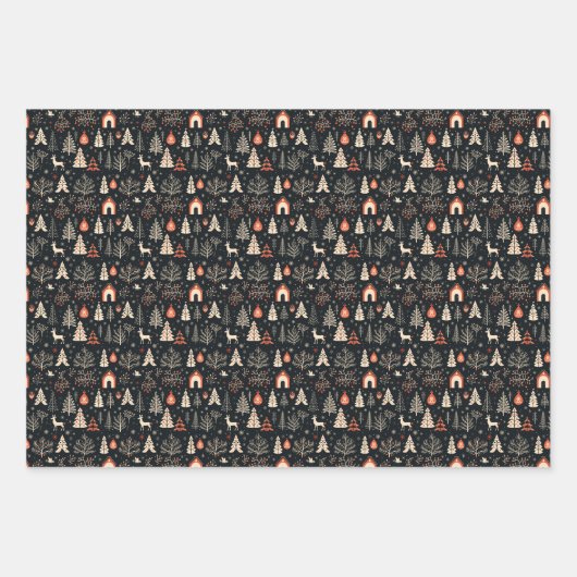 Skandinavisches Wunder Wrapping Paper Geschenkpapier Set (Vorderseite 2)