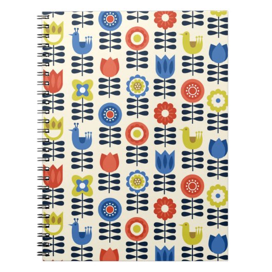 Skandinavisches Zeitschrift für Blumenspirale Notizblock (Vorderseite)