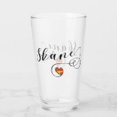 Skåne Flag Heart, Schweden, Scania Glas (Rückseite)