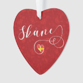 Skåne Flag Heart, Schweden, Scania Ornament (Vorderseite)