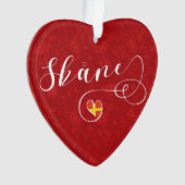 Skåne Flag Heart, Schweden, Scania Ornament (Vorderseite)