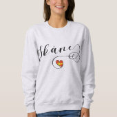 Skåne Flag Heart, Schweden, Scania Sweatshirt (Vorderseite)