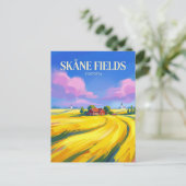 SKÅNE RAPS FELDER Schweden Postkarte (Stehend Vorderseite)