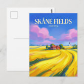 SKÅNE RAPS FELDER Schweden Postkarte (Vorne/Hinten)