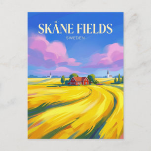 SKÅNE RAPS FELDER Schweden Postkarte