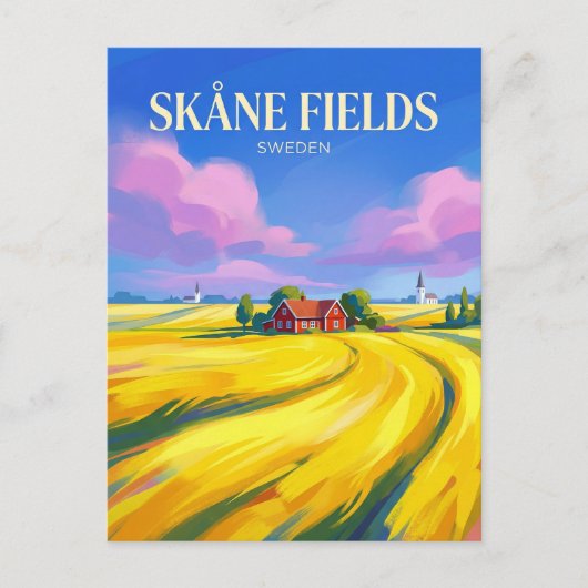 SKÅNE RAPS FELDER Schweden Postkarte (Vorderseite)