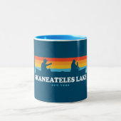 Skaneateles Lake New York Canoe Zweifarbige Tasse (Mittel)