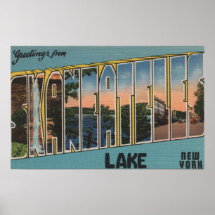 Skaneateles Lake, New York - Große Briefszenen Poster