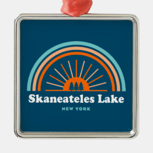 Skaneateles Lake New York Rainbow Ornament Aus Metall