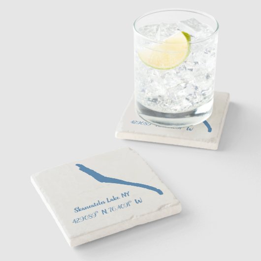 Skaneateles Lake, NY Marble Untersetzer (Seitenansicht)