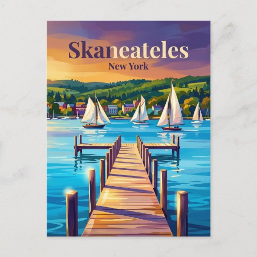 Skaneateles USA Postkarte (Vorderseite)