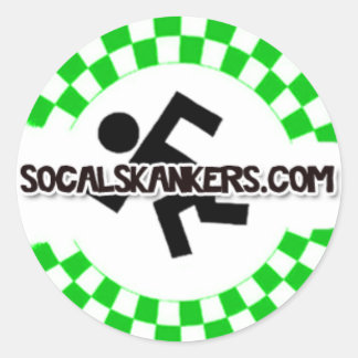 Skankin' (weiß) runder aufkleber