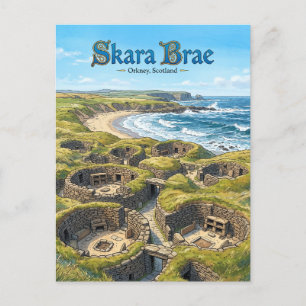 Skara Brae Schottland Postkarte