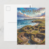 Skara Brae Schottland Postkarte (Vorne/Hinten)