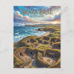 Skara Brae Schottland Postkarte