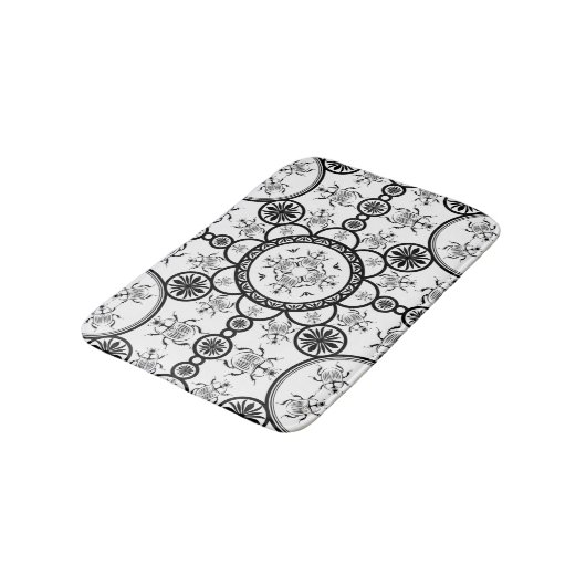 Skarabäenlinienmuster Badematte (Schrägansicht)